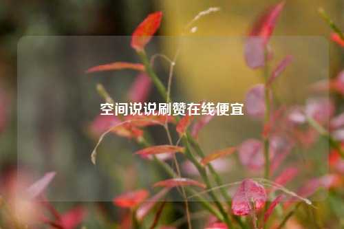 空间说说刷赞在线便宜